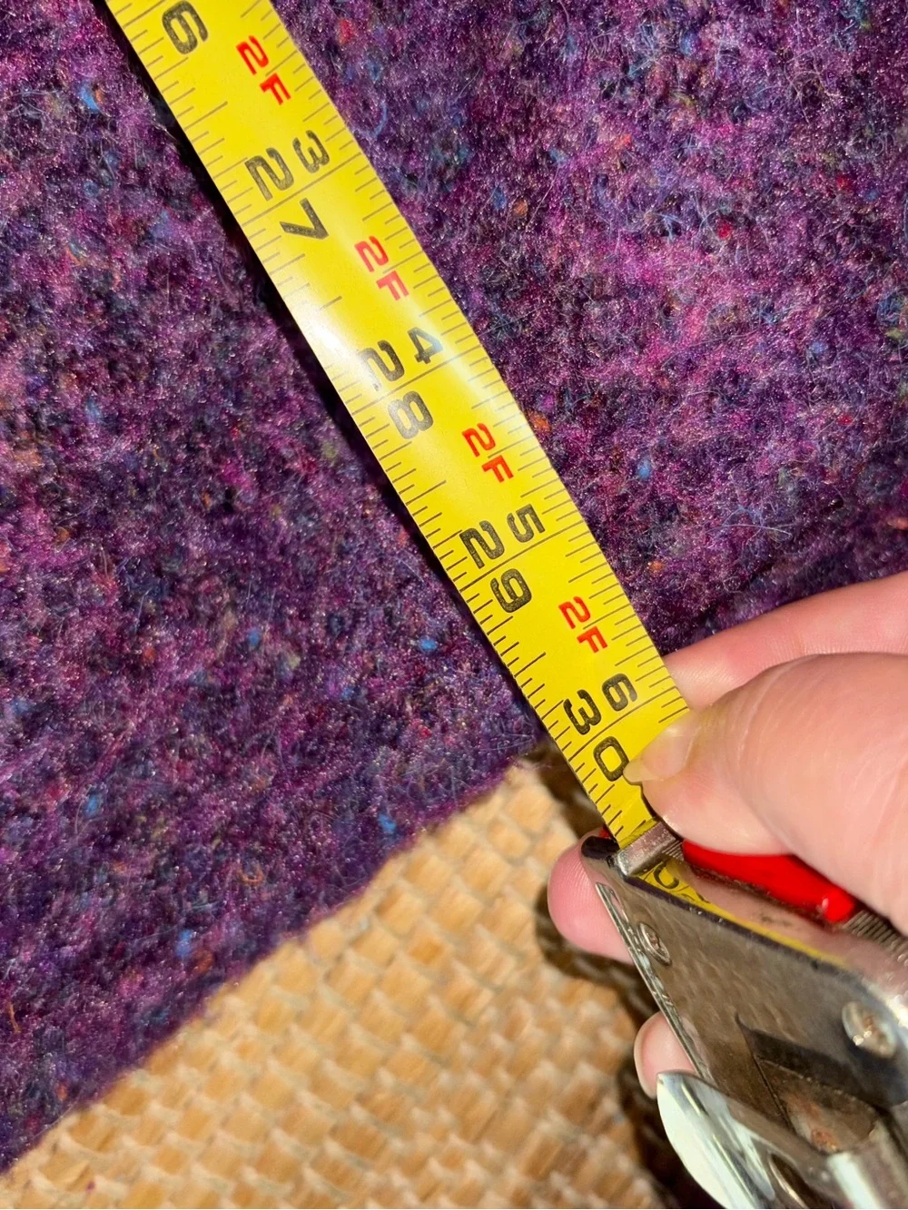 Coldwater Creek Purple Multitone V-Neck Bouclé Sweater